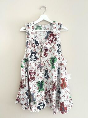 BNWOT Out from Under UO Sleeveless Mini Dress Size Medium Cream Cotton-Blend